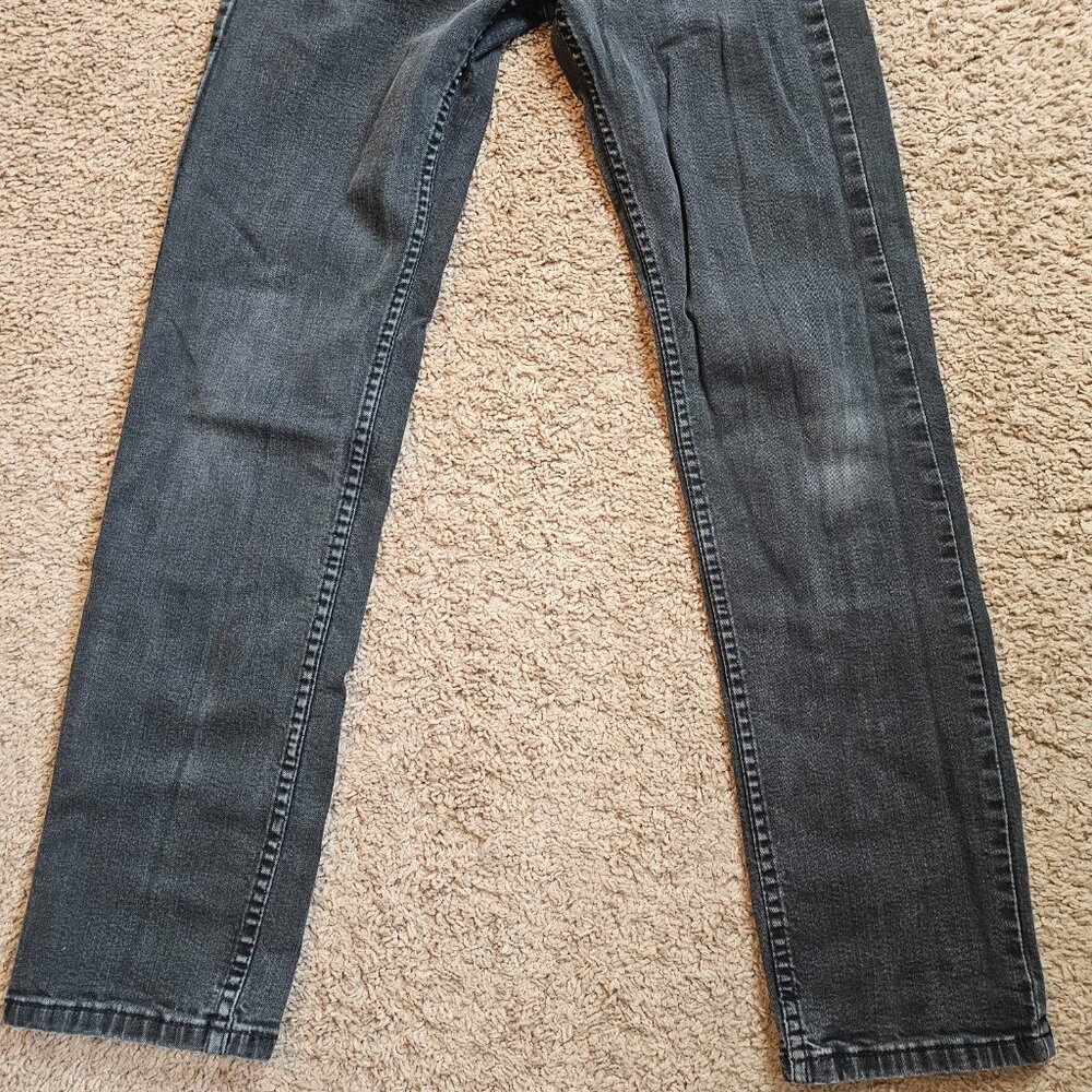 Levis 514 Jeans Mens Tag 29x32 Fit 28x29 Black Straight Denim Dark Wash Stretch - Picture 10 of 13